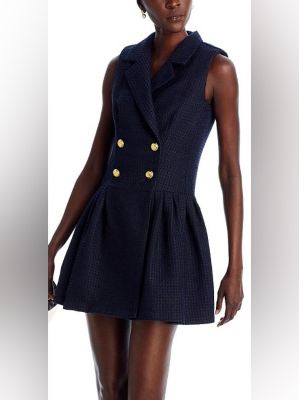 Aqua Tweed Blazer Dress